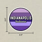 Indianapolis, Indiana Circle Sticker