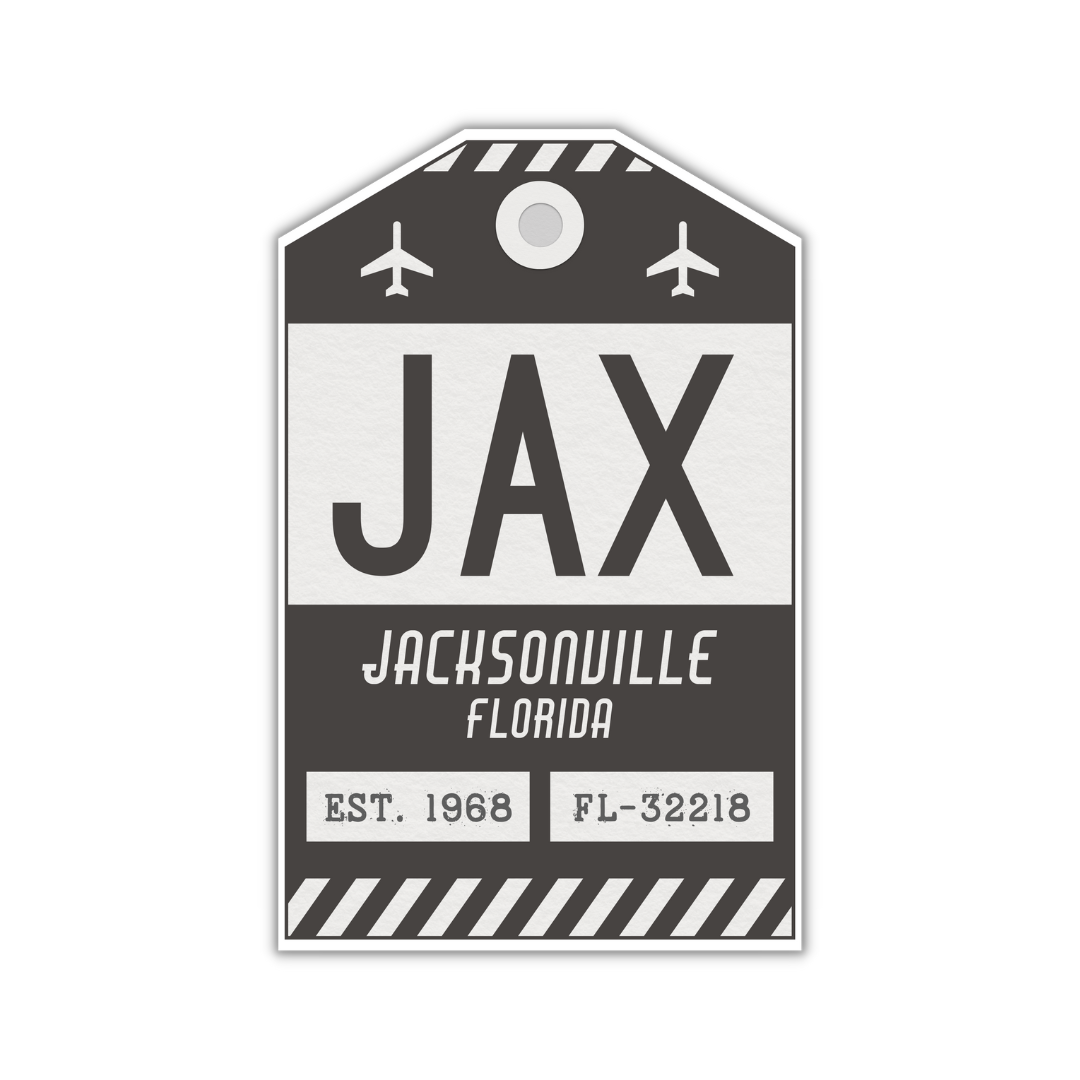 JAX - Vintage Luggage Tag Sticker