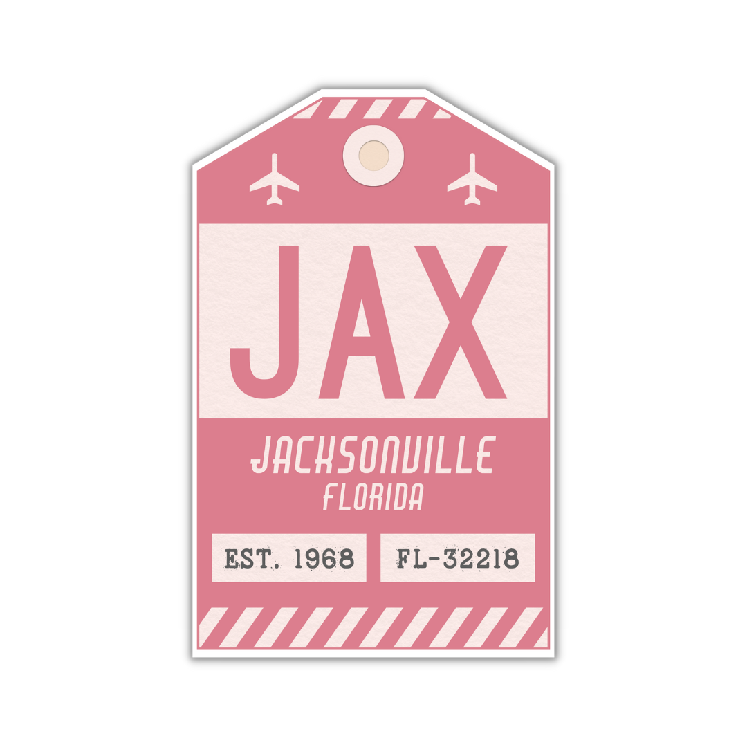 JAX - Vintage Luggage Tag Sticker