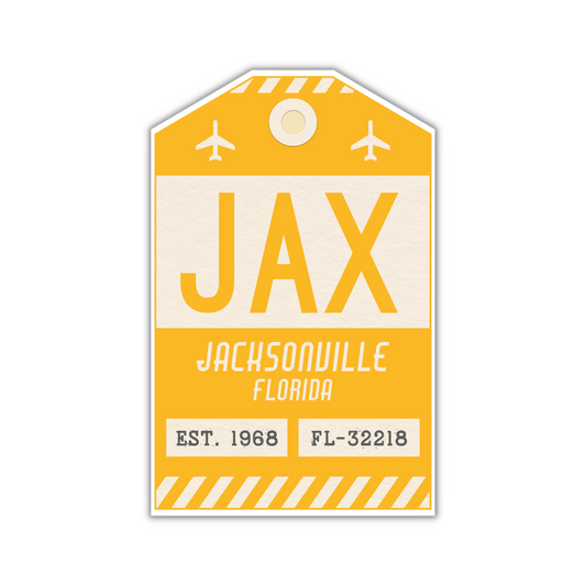 JAX - Vintage Luggage Tag Sticker