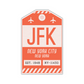 JFK Vintage Luggage Tag Sticker