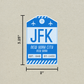 JFK Vintage Luggage Tag Sticker