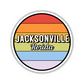 Jacksonville, Florida Circle Sticker