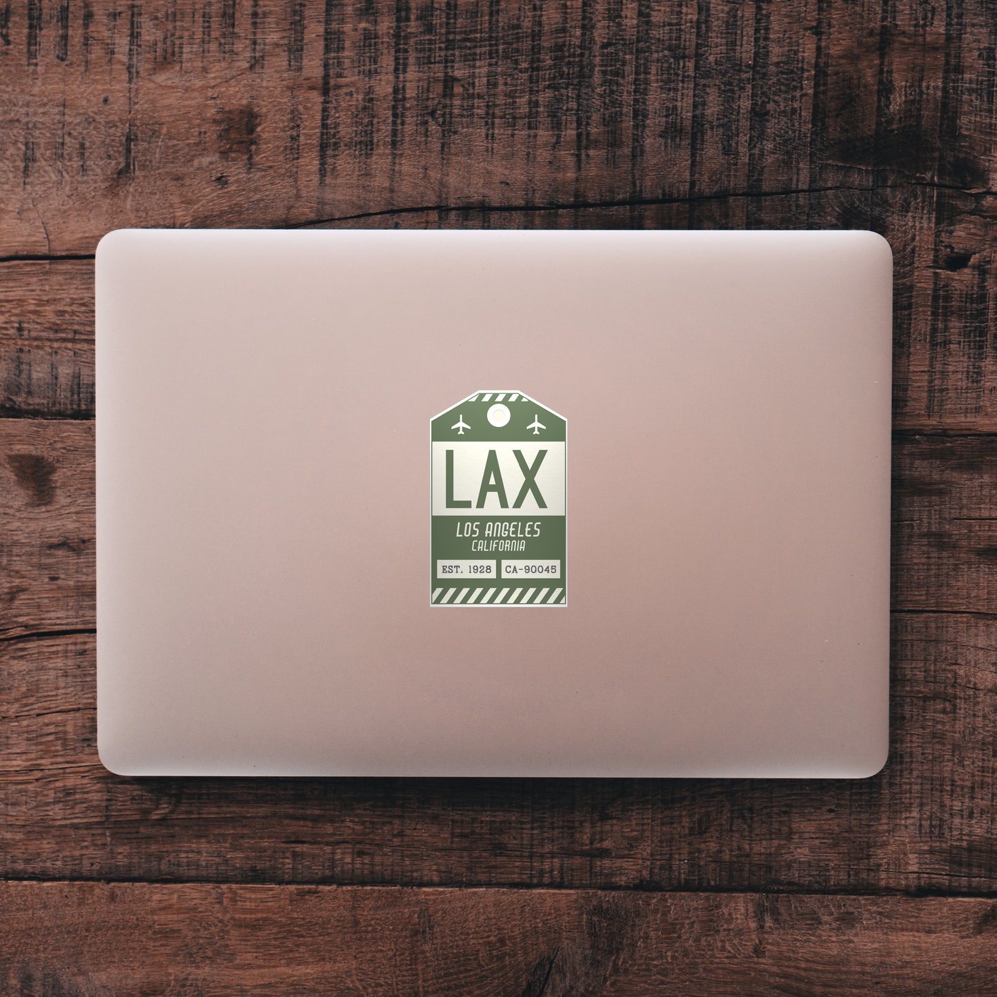 LAX Vintage Luggage Tag Sticker