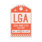 LGA Vintage Luggage Tag Sticker