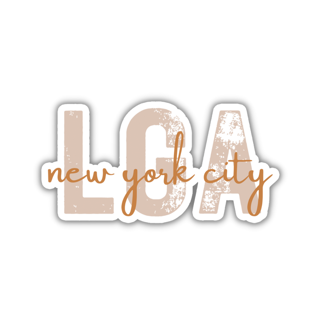 LGA New York City Airport Code Sticker