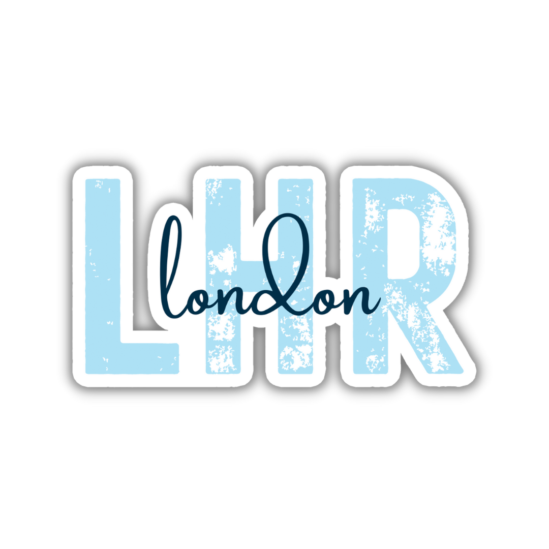 Lhr Postcode LHR London Airport Code Sticker – TravelBeeTags