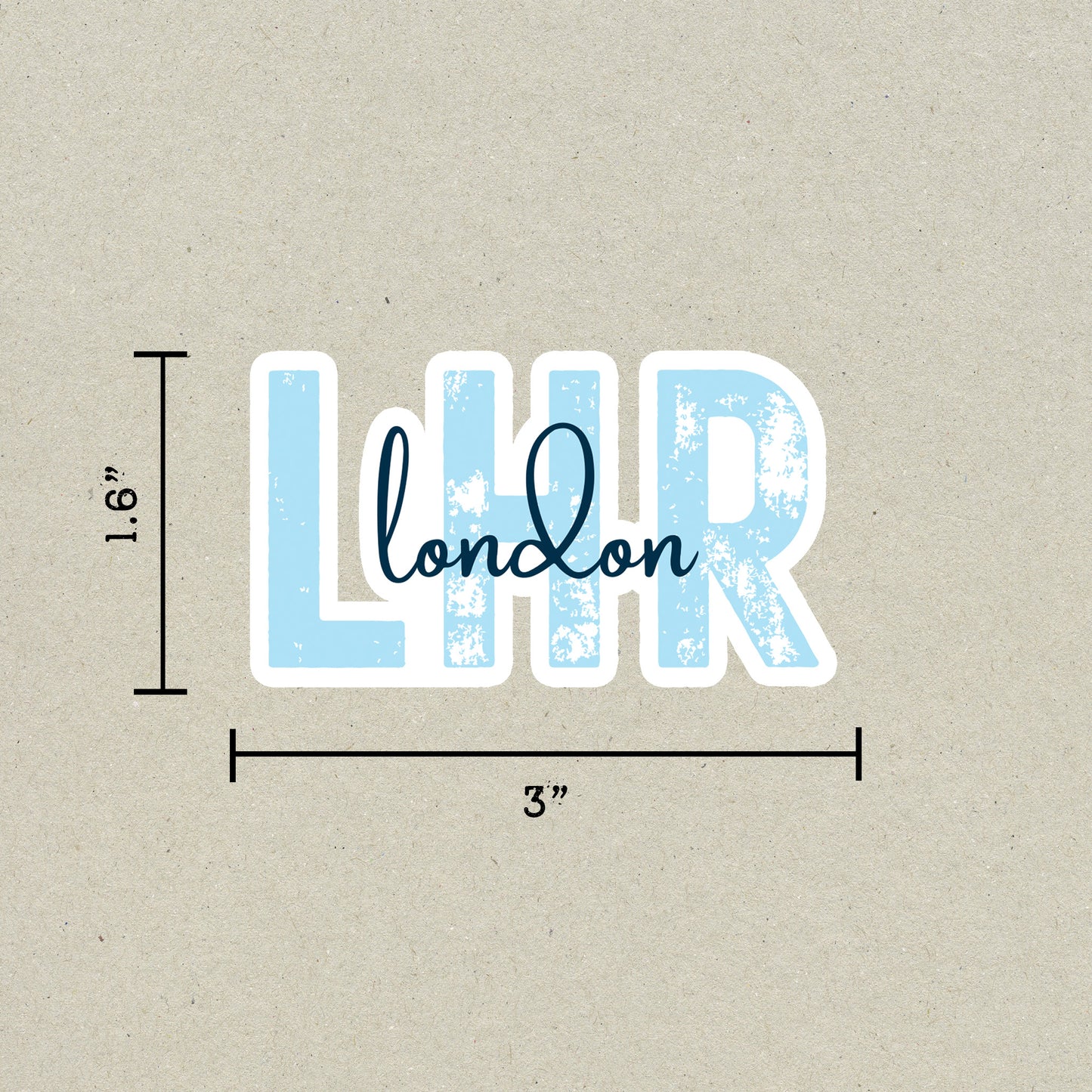 LHR London Airport Code Sticker