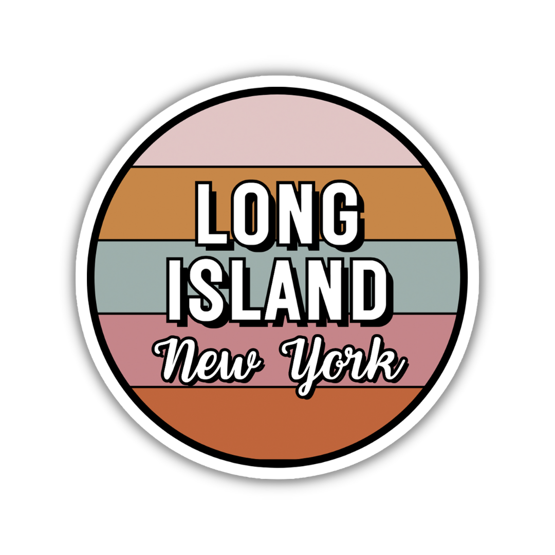 Long Island, New York Circle Sticker