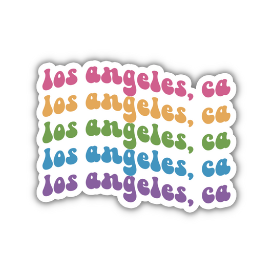 Los Angeles, CA Retro Sticker