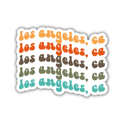 Los Angeles, CA Retro Sticker