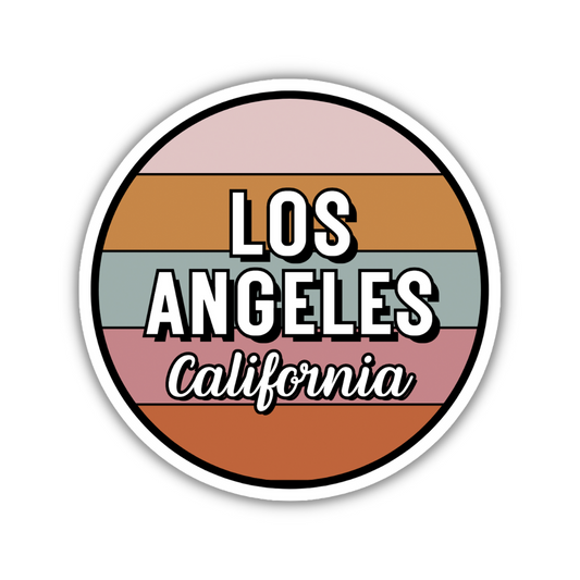 Los Angeles, California Circle Sticker