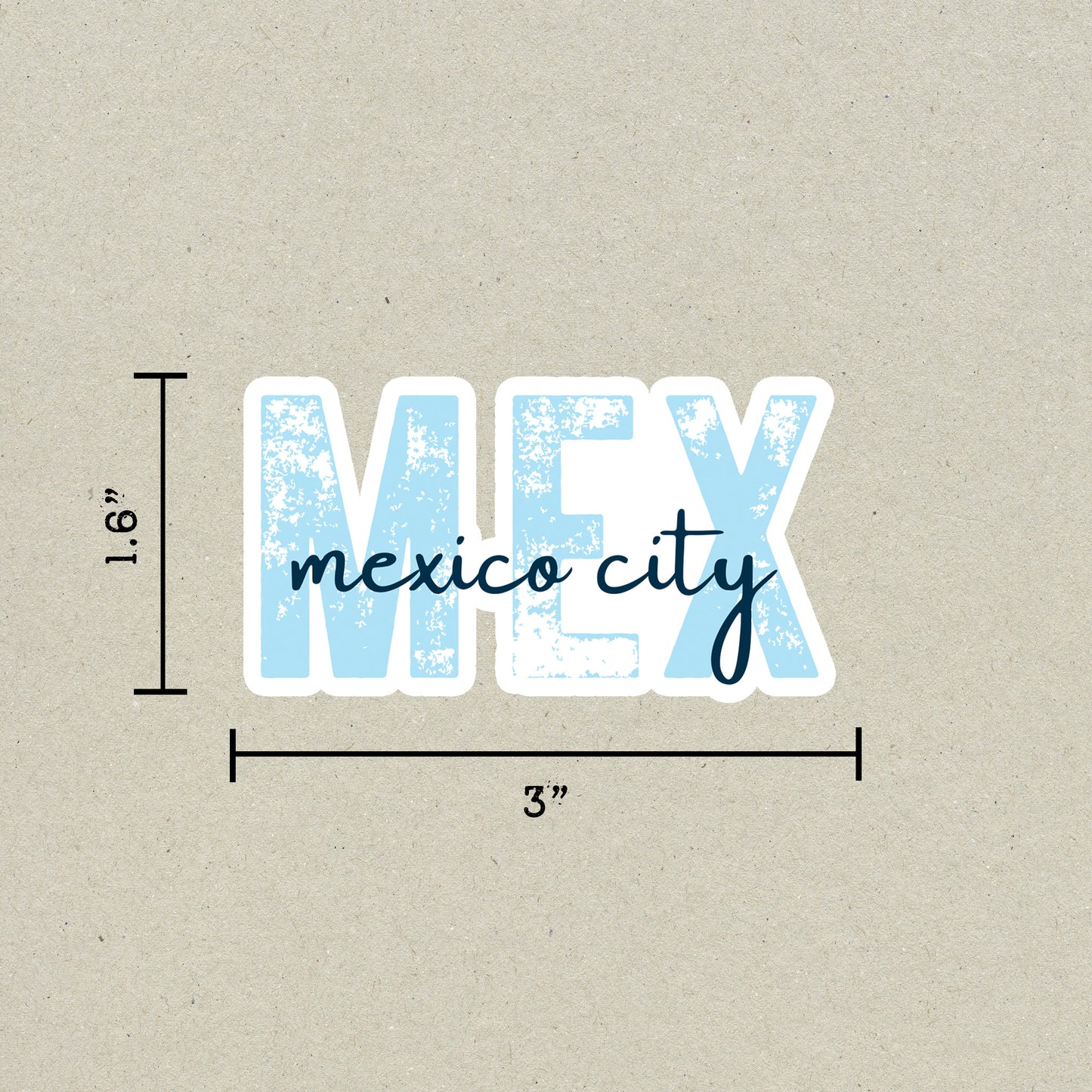 MEX Mexico City Airport Code Sticker