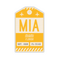 MIA Vintage Luggage Tag Sticker