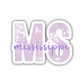 Mississippi State Code Sticker