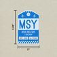 MSY Vintage Luggage Tag Sticker