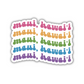 Maui, Hawai'i Retro Sticker