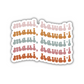 Maui, Hawai'i Retro Sticker