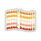 Maui, Hawai'i Retro Sticker
