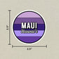 Maui, Hawai'i Circle Sticker