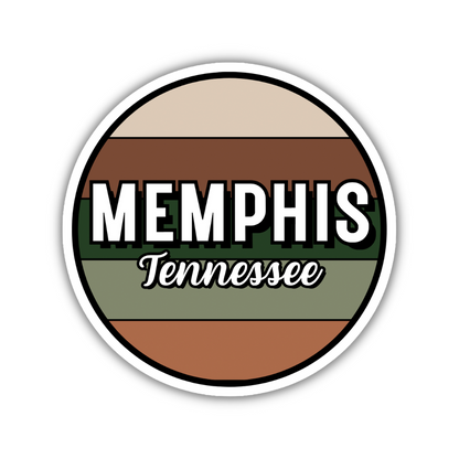 Memphis, Tennessee Circle Sticker