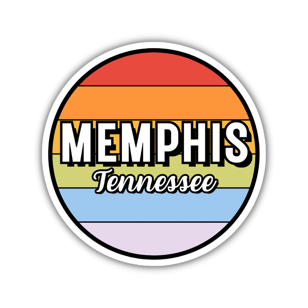 Memphis, Tennessee Circle Sticker