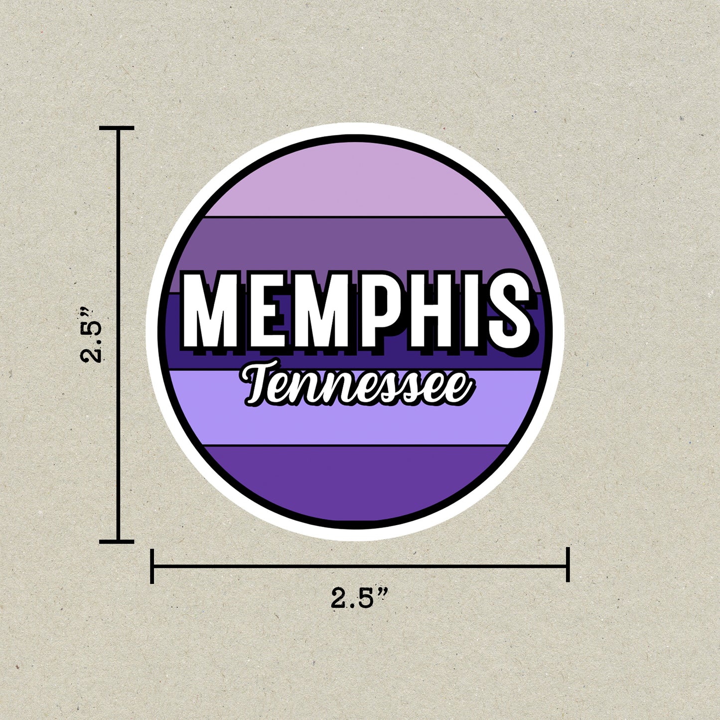 Memphis, Tennessee Circle Sticker