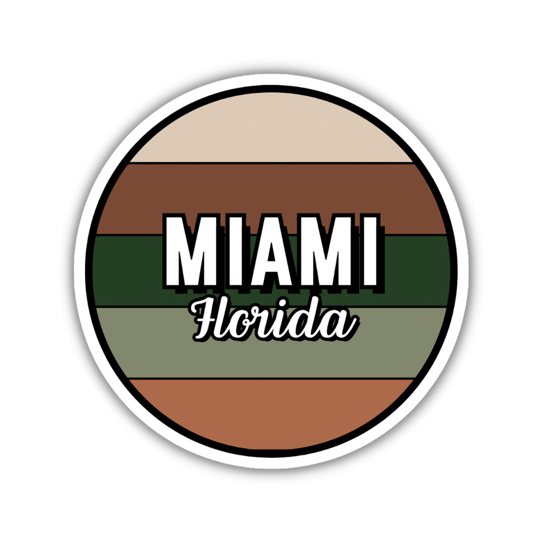 Miami, Florida Circle Sticker