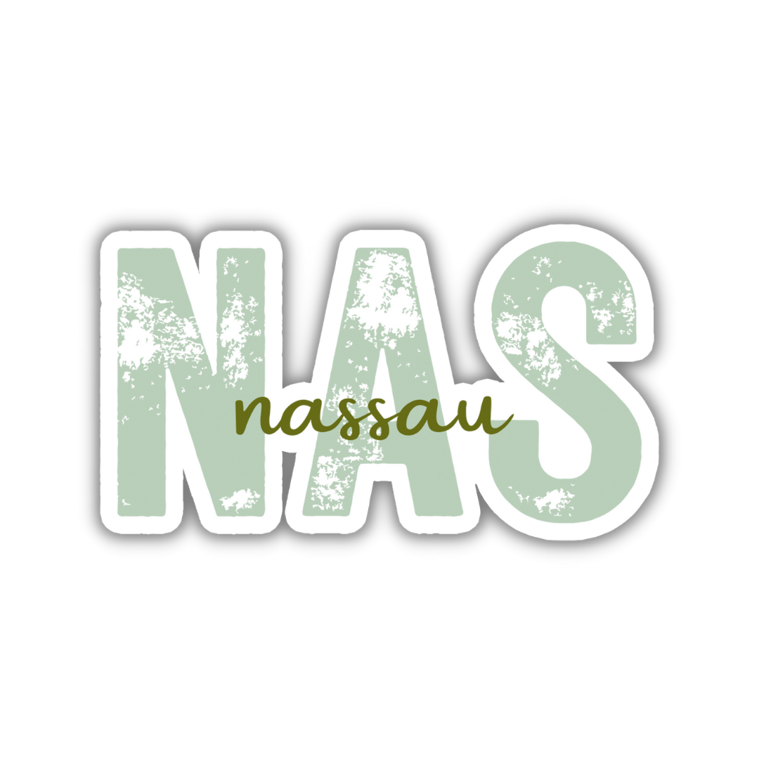 NAS Nassau Airport Code Sticker