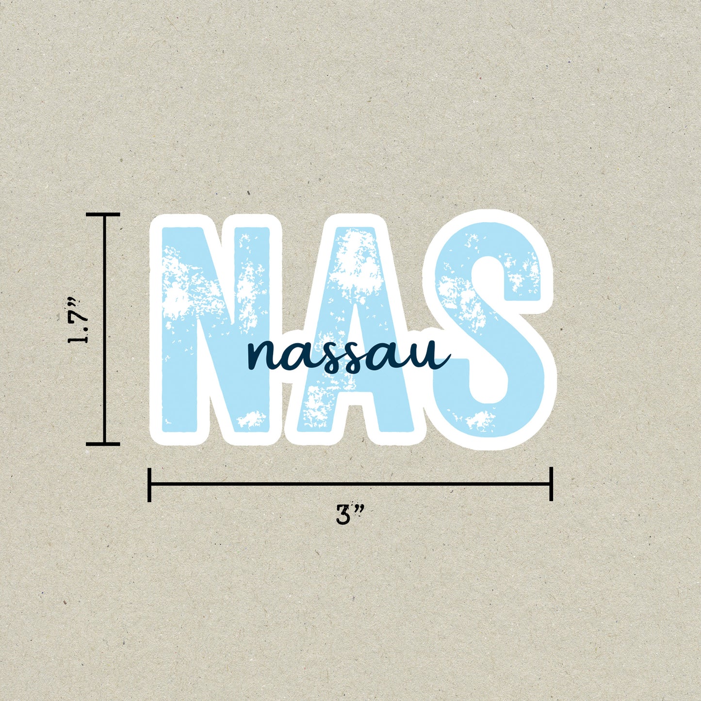 NAS Nassau Airport Code Sticker