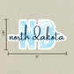 North Dakota State Code Sticker