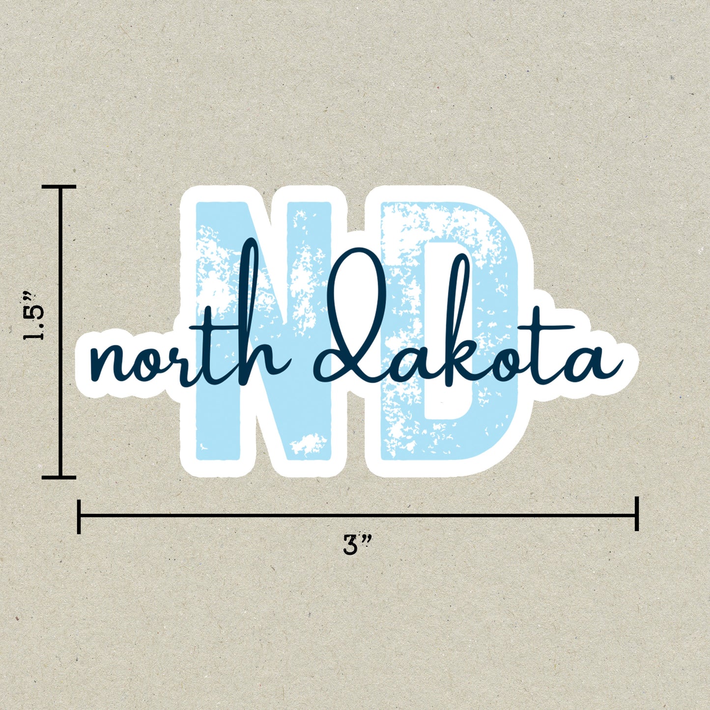 North Dakota State Code Sticker