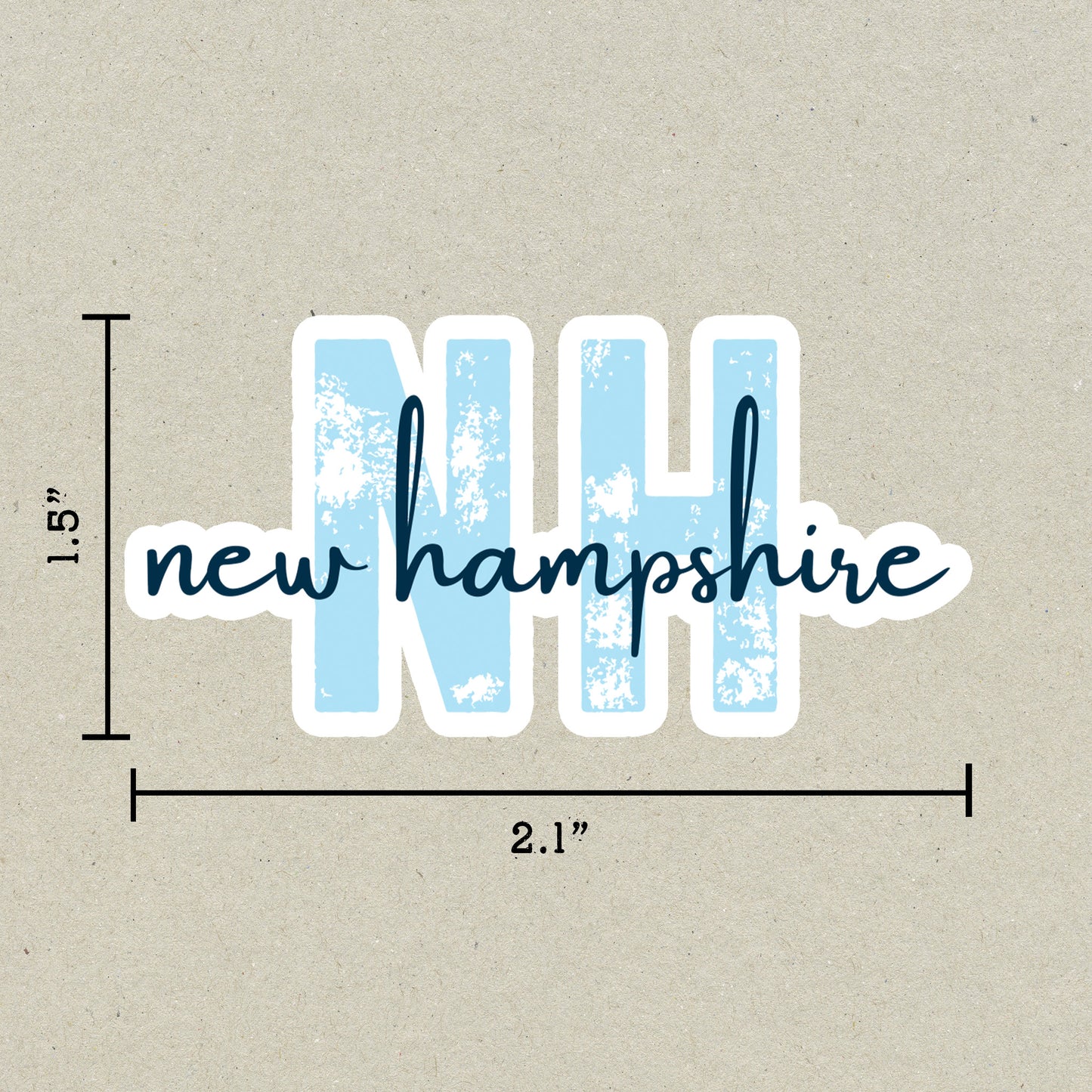 New Hampshire State Code Sticker