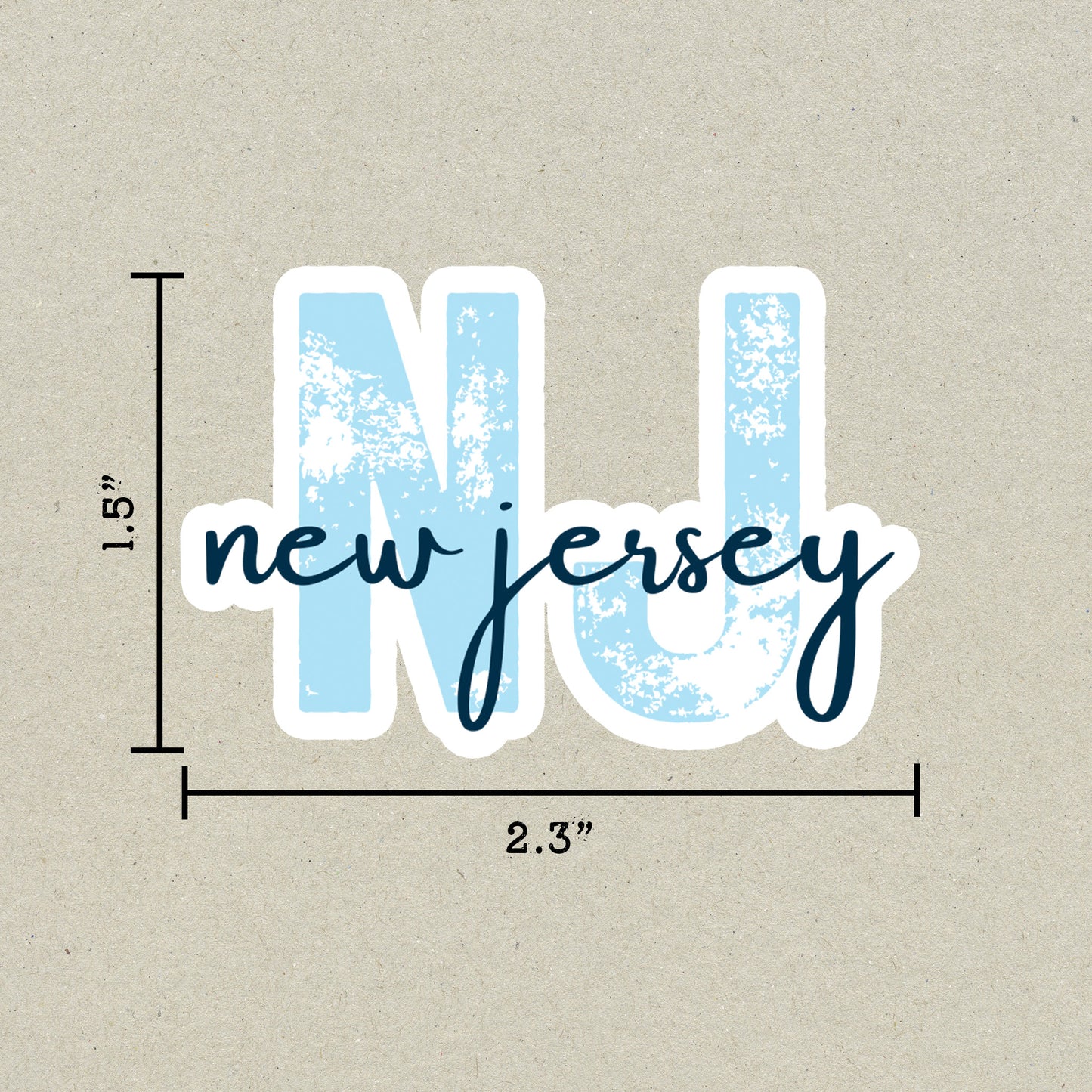 New Jersey State Code Sticker