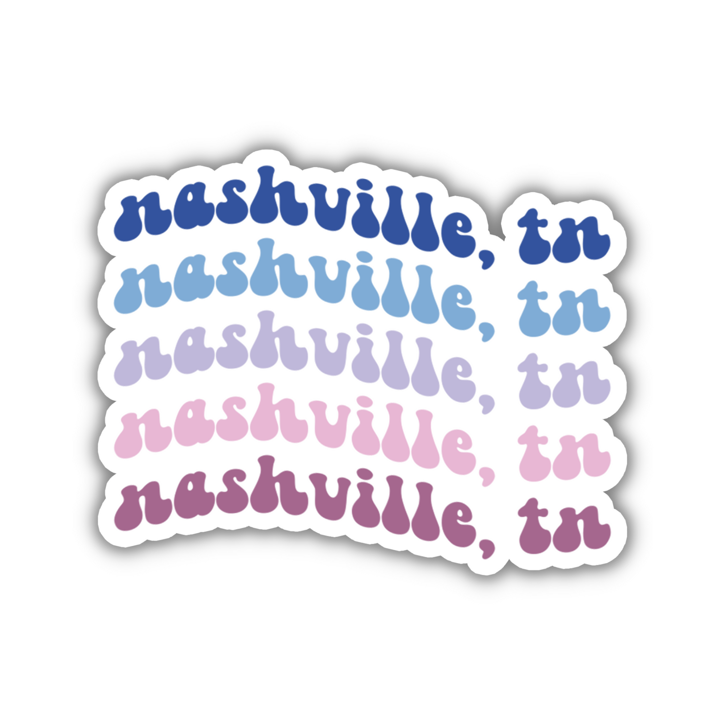 Nashville, TN Retro Sticker