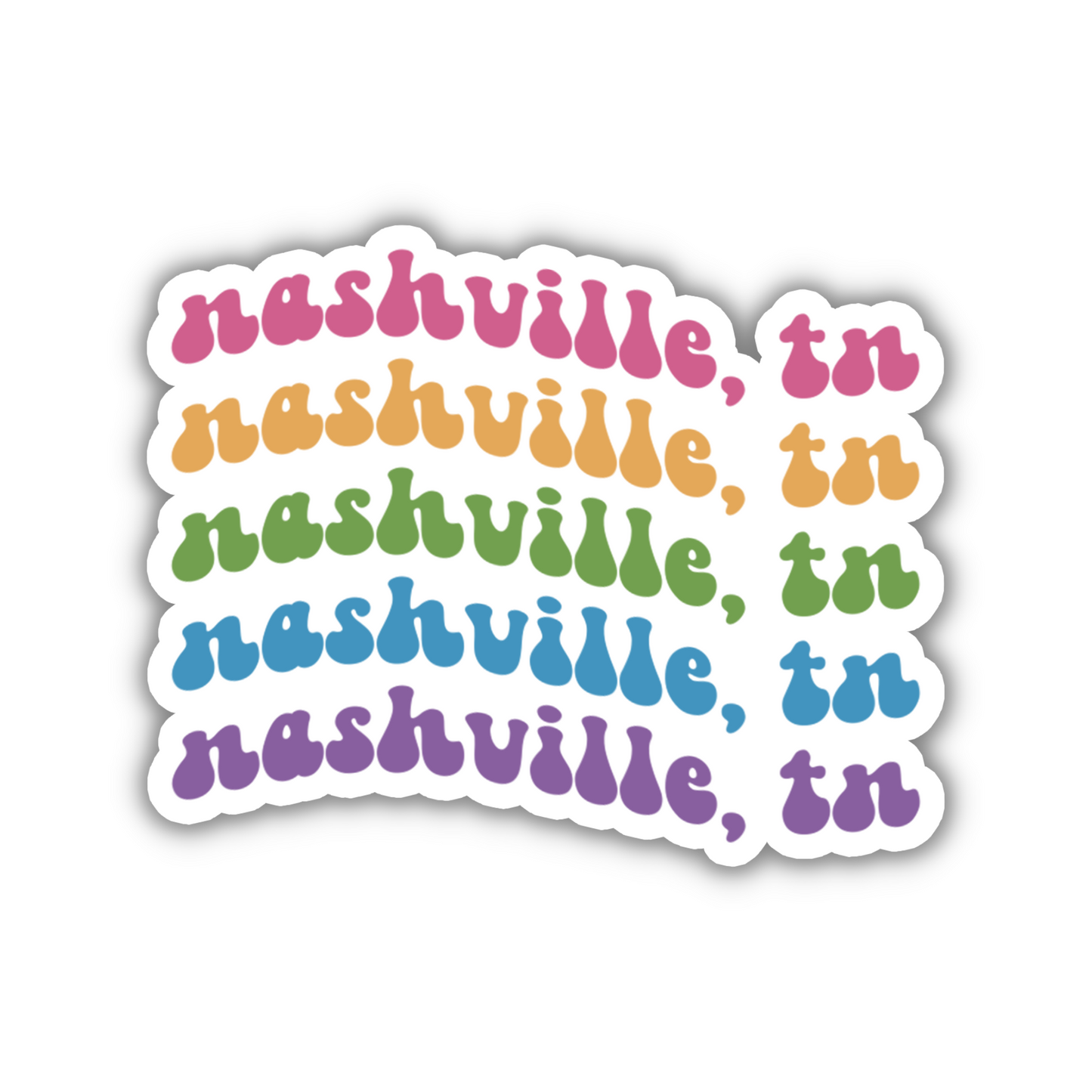 Nashville, TN Retro Sticker