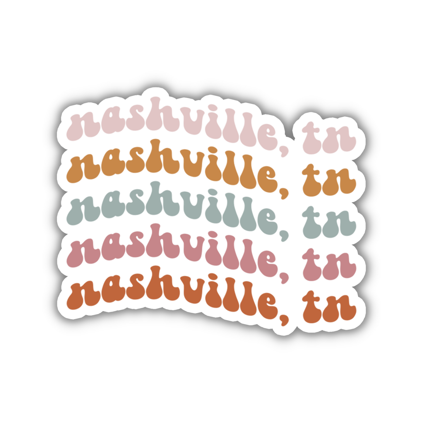 Nashville, TN Retro Sticker