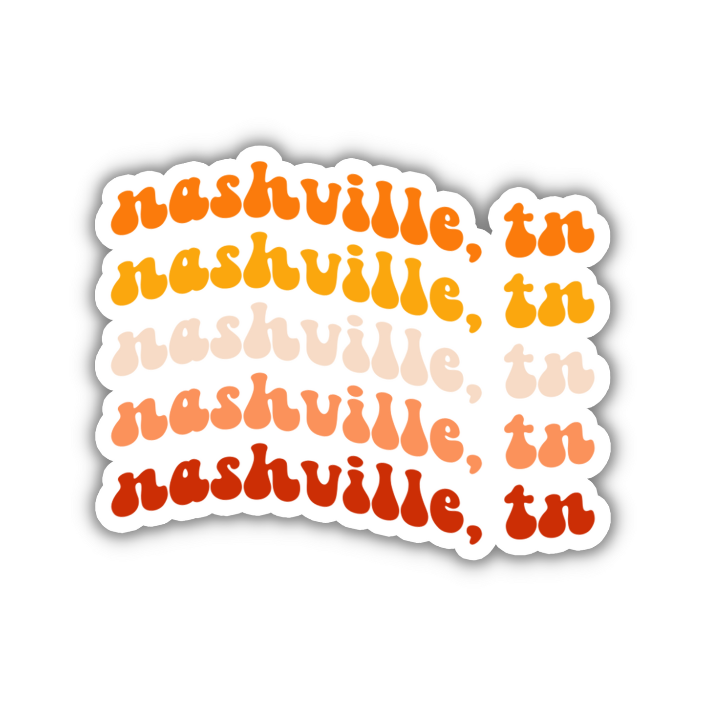 Nashville, TN Retro Sticker