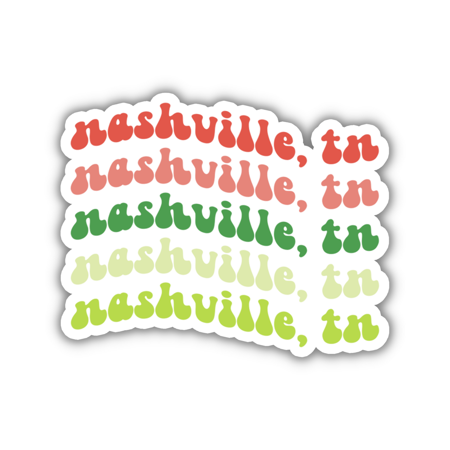 Nashville, TN Retro Sticker