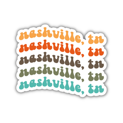 Nashville, TN Retro Sticker