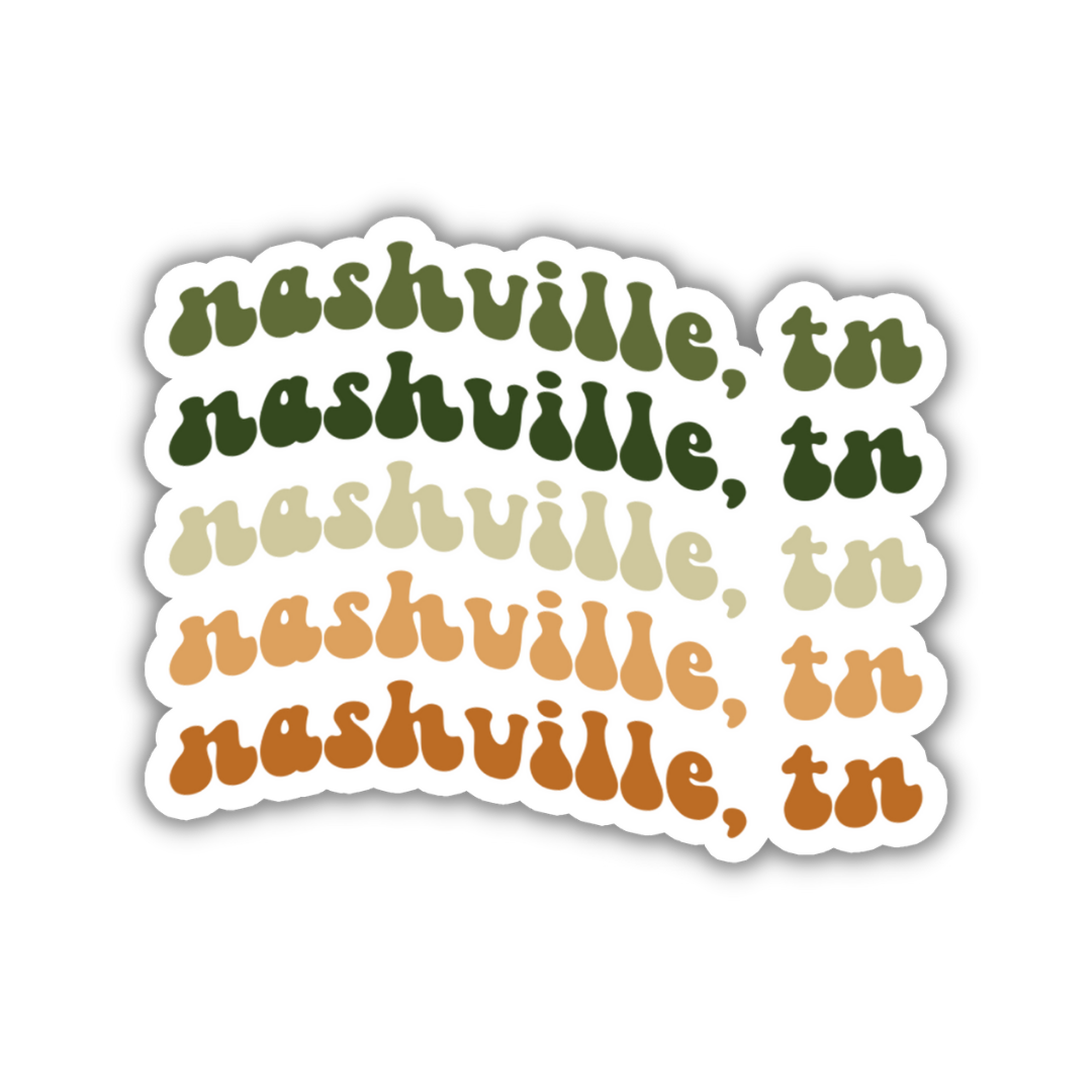 Nashville, TN Retro Sticker