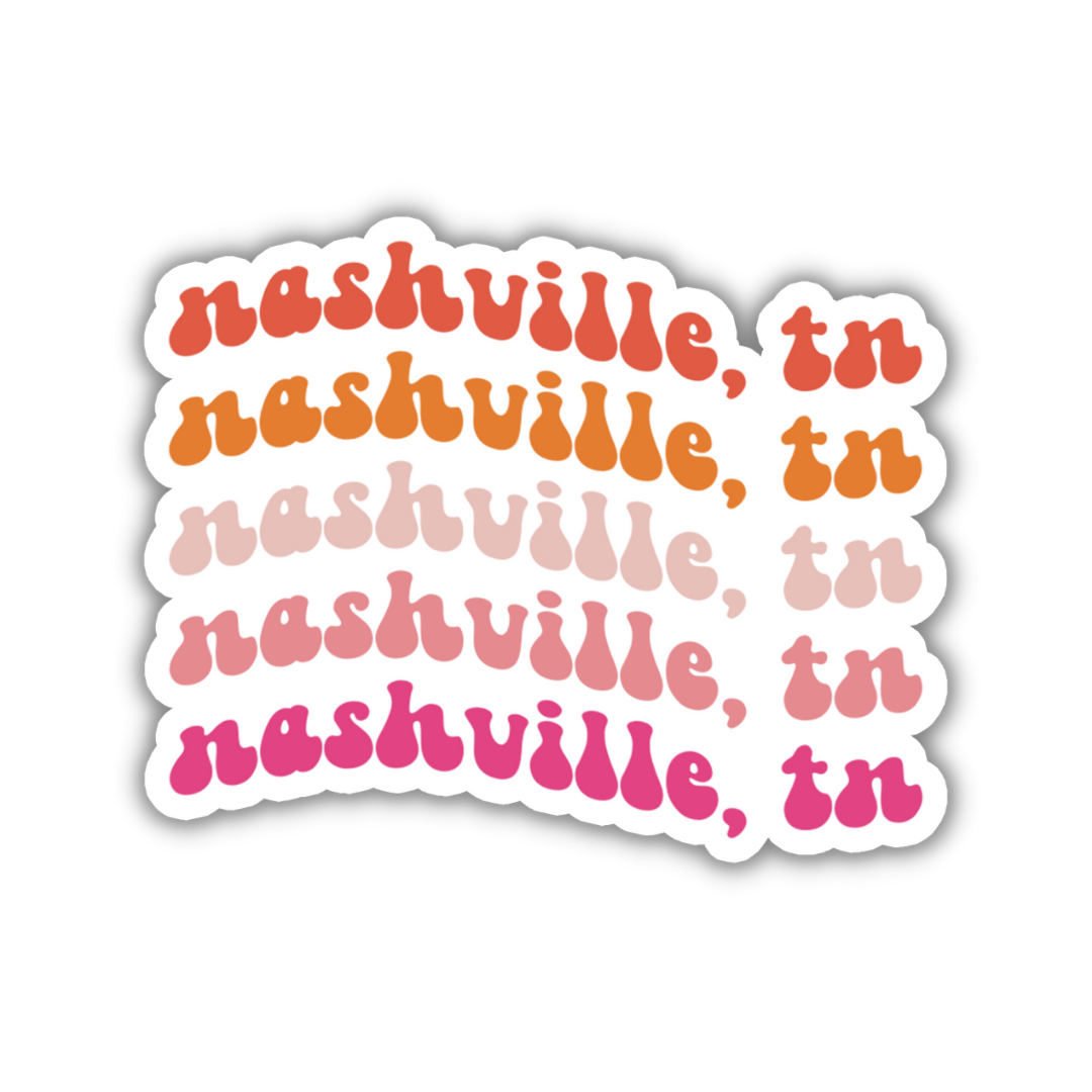 Nashville, TN Retro Sticker