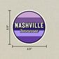 Nashville, Tennessee Circle Sticker
