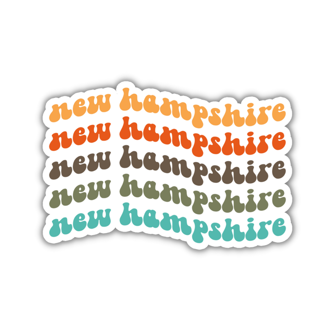 New Hampshire Retro Sticker