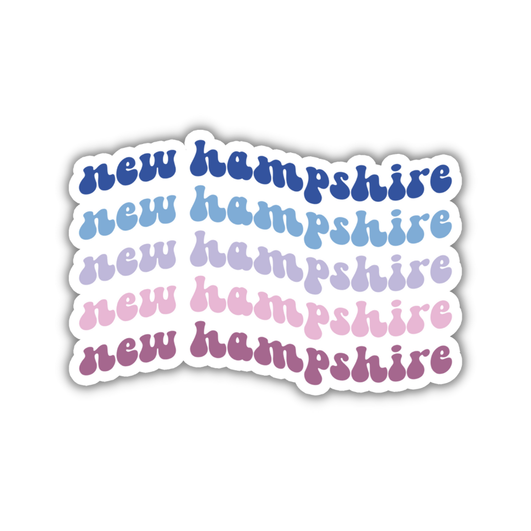 New Hampshire Retro Sticker