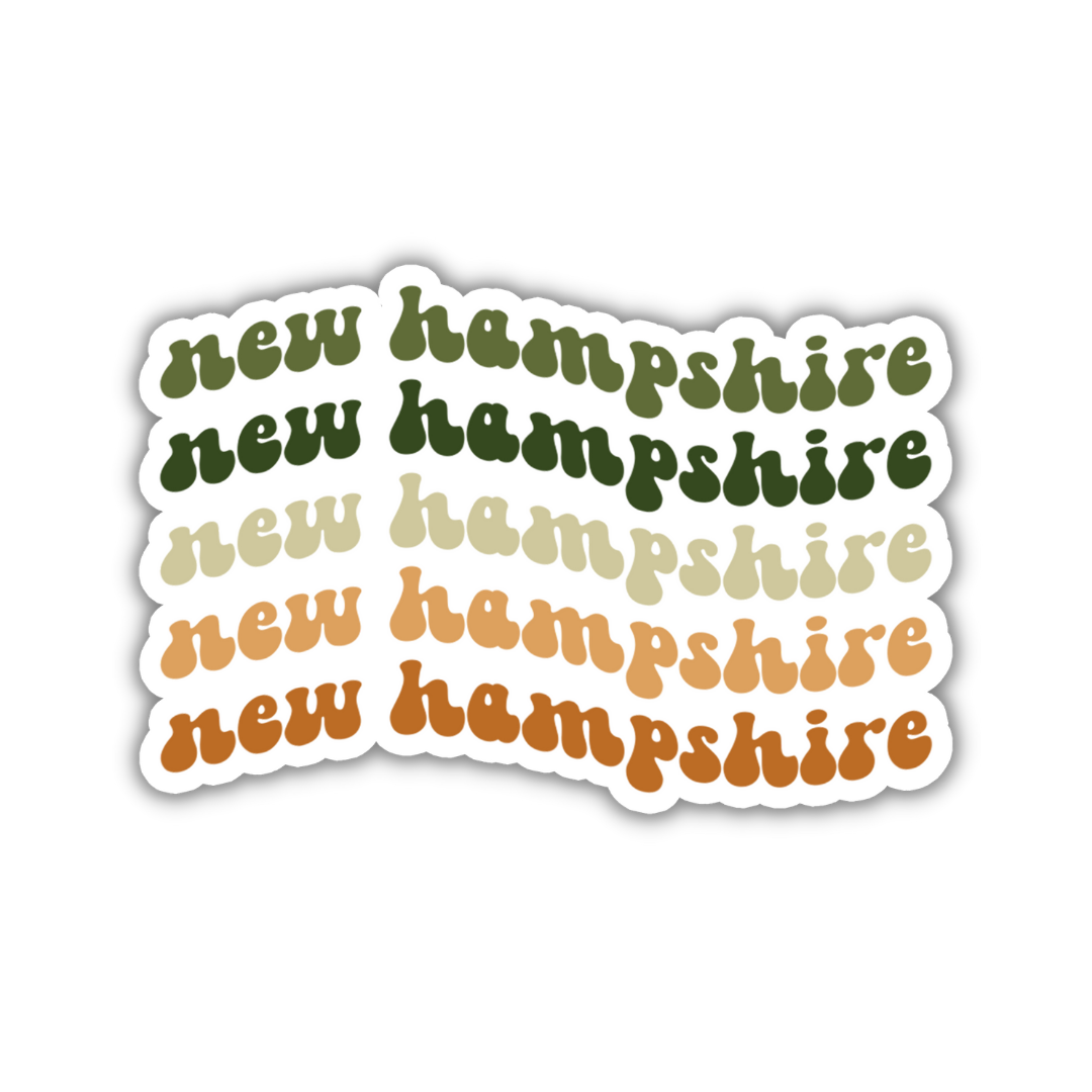 New Hampshire Retro Sticker