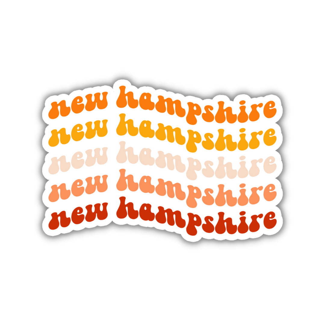 New Hampshire Retro Sticker