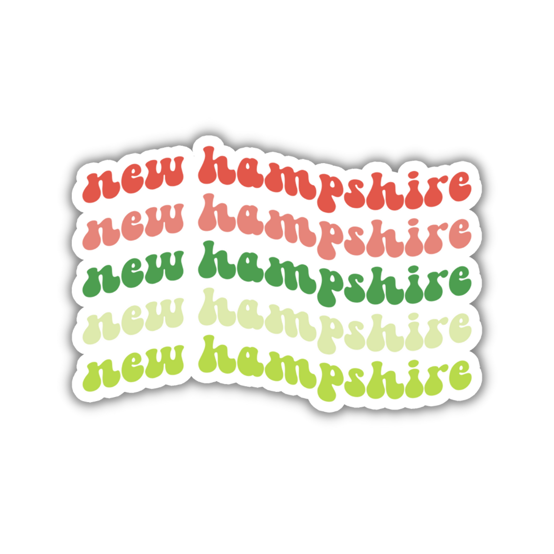 New Hampshire Retro Sticker