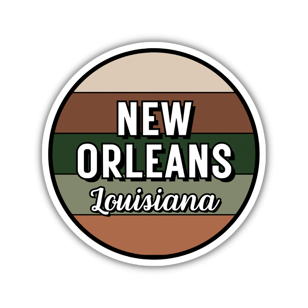 New Orleans, Louisiana Circle Sticker