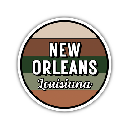 New Orleans, Louisiana Circle Sticker